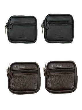 Lot of 4 Coin Purses NWOT - Genuine Leather Brown and Black